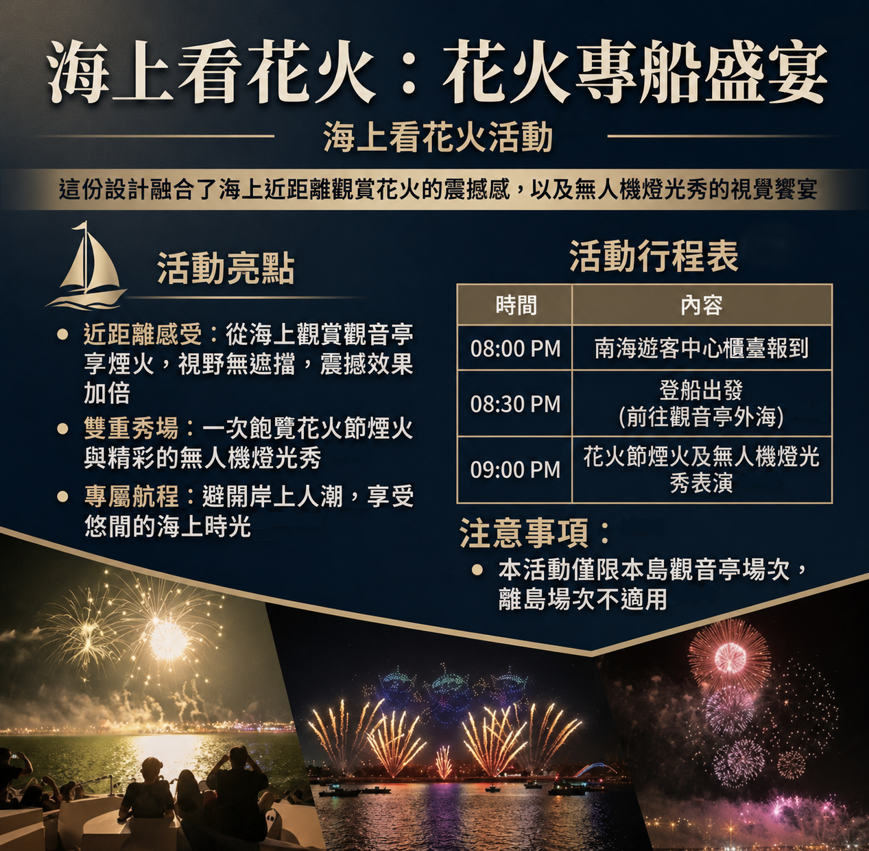 🎇海上看花火活動